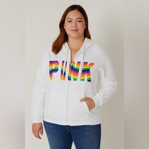Victoria’s Secret PINK Everyday Lounge Perfect Full Zip Pride Hoodie XL